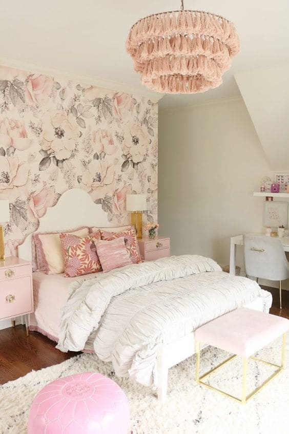 floral decor girl room themes