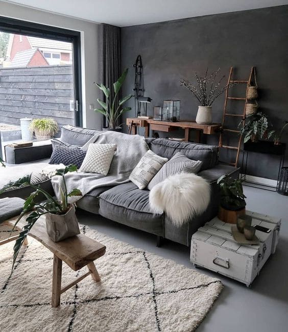 grey modern living room furniture