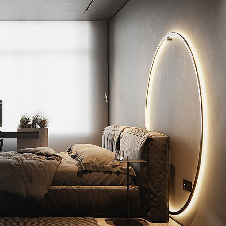 modern bedroom furniture and lighting