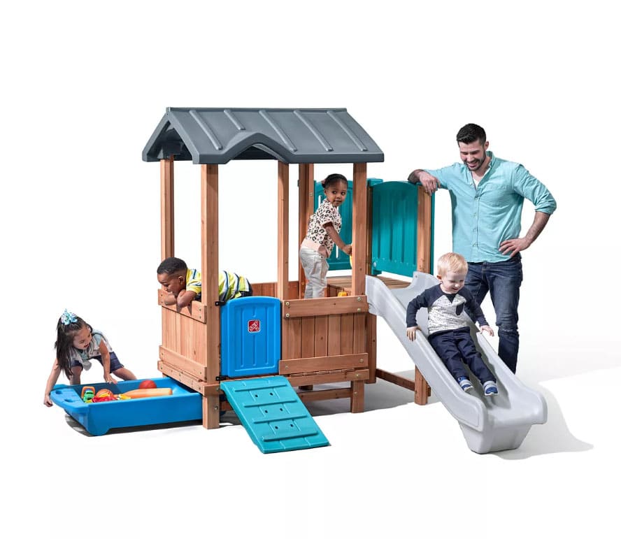 playhouse and slide