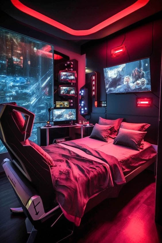 technology bedroom ideas for men