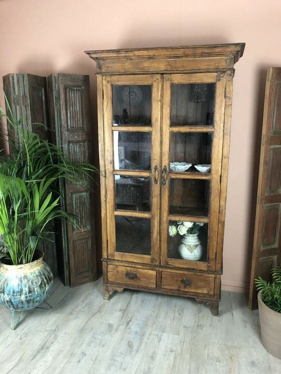 vintage wooden cabinet home decoration