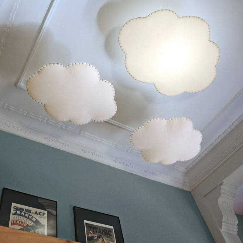 handmade cloud hanging lamp shade